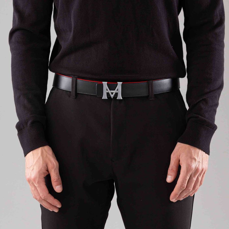 Belt Casual monograma Double Face 4 Negro Cayena Cinturón Hombre