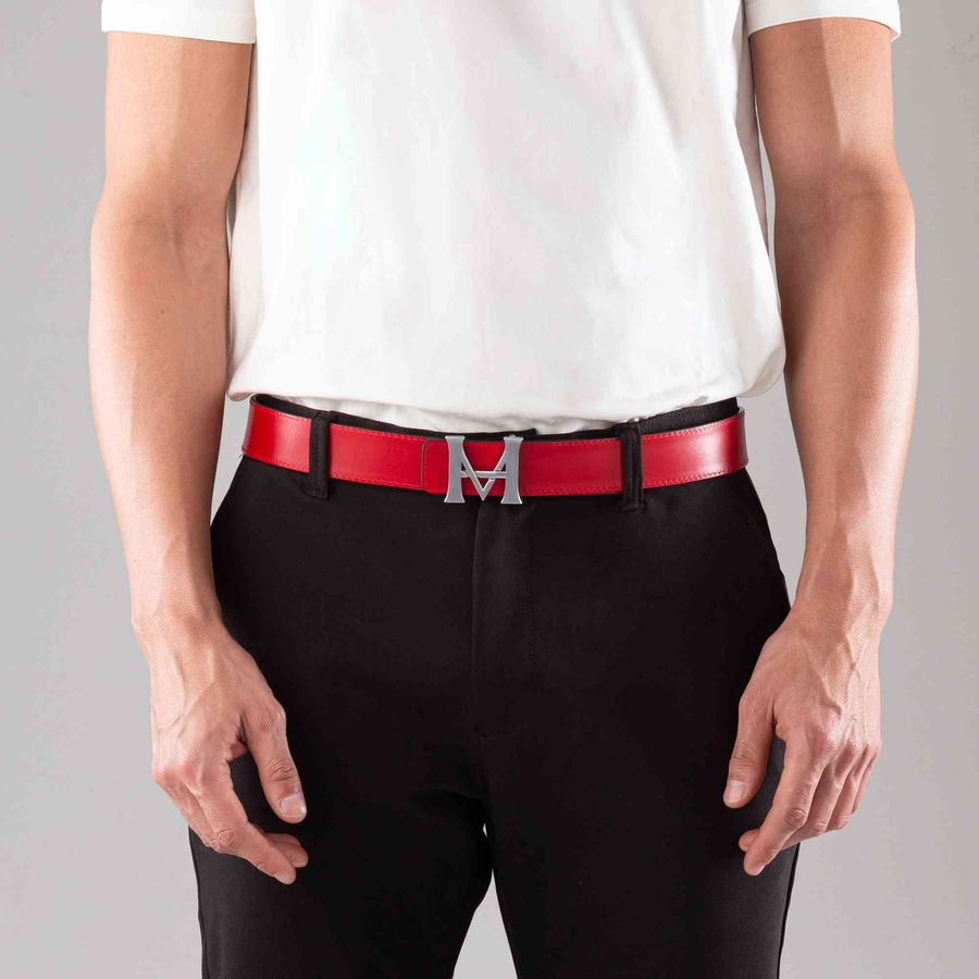 Belt Casual monograma Double Face 4 Negro Cayena Cinturón Hombre